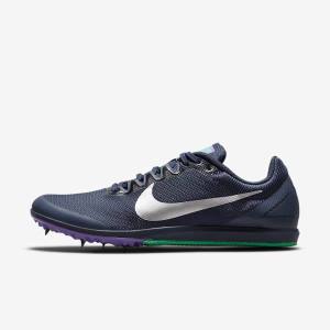 Nike Zoom Rival D 10 Athletics Distance Spikes Løbesko Dame Obsidian Turkis Metal Sølv | NK516KJG